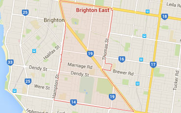 Brighton East Regional Outline according to Google Data 2015