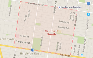 Caulfield South Regional Outline according to Google Data 2015