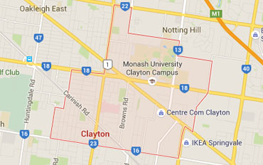 Clayton Regional Outline according to Google Data 2015