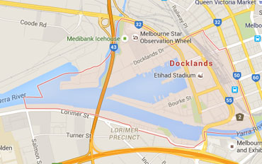 Docklands Regional Outline according to Google Data 2015