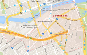 Southbank Regional Outline according to Google Data 2015